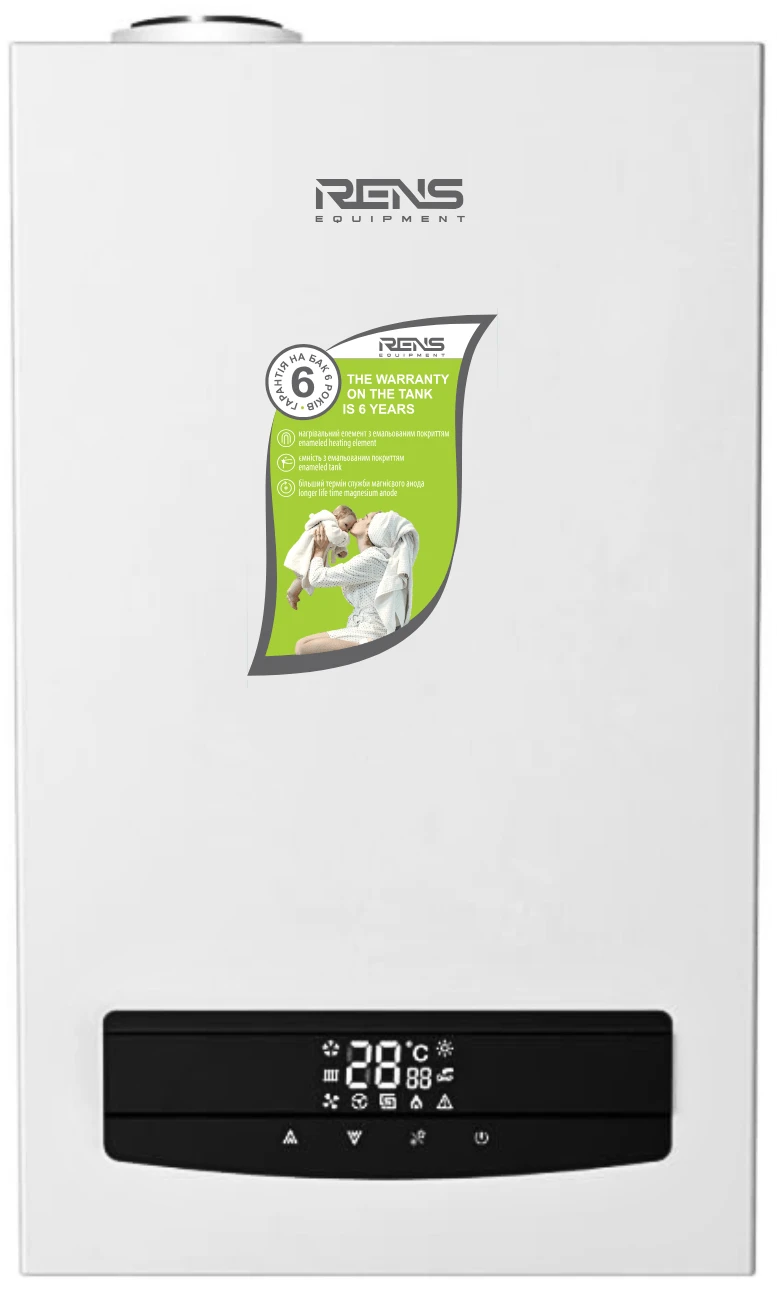 Газовий котел RENS RCB 24 кВт WIFI + коаксіальний комплект (RCB-024)